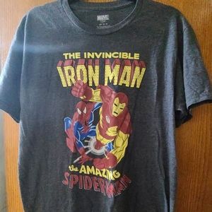 MARVEL SPIDERMAN AND IRONMAN TSHIRT